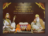 Guru Gobind Singh Ji With Family Picture Frame In Size - 12 X 9