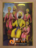 Guru Gobind Singh Ji With Family Picture Frame 2 In Size - 12 X 9