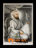 Guru Hargobind Ji Miri Piri In Size - 23 X 18 - sikhiart