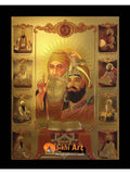 Guru Nanak Dev Ji And Guru Gobind Singh Ji And 10 Sikh Gurus Pictures In Size - 16 X 12