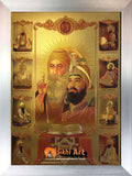 Guru Nanak Dev Ji And Guru Gobind Singh Ji And 10 Sikh Gurus Pictures In Size - 16 X 12