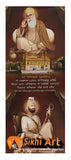 Guru Nanak Dev Ji And Guru Gobind Singh Ji In Golden Temple With Blessing In Size - 18 X 8
