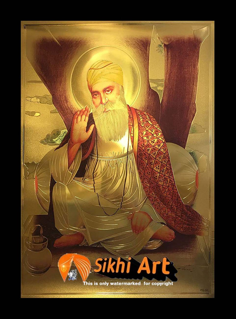 Guru Nanak Dev Ji Sikh Picture In Size - 16 X 12