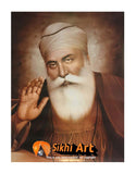 Guru Nanak Dev Ji Original Print 2 In Size - 23 X 18 - sikhiart