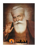 Guru Nanak Dev Ji Original Print In Size - 23 X 18 - sikhiart