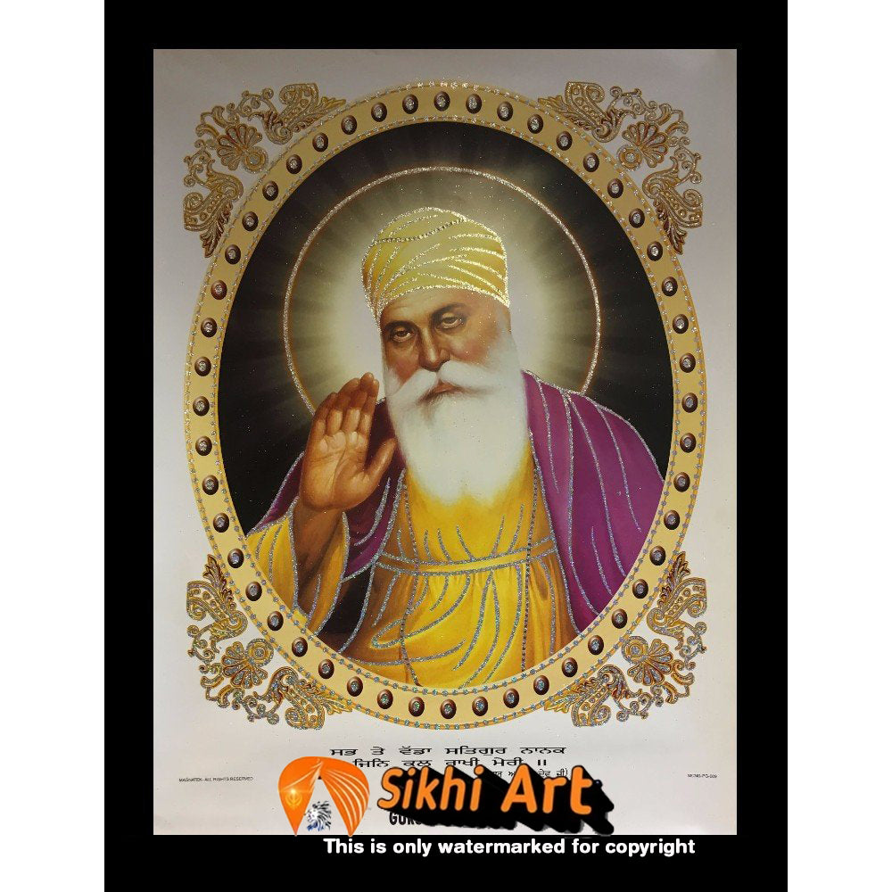 deadline Afståelse Analytiker Guru Nanak Dev Ji Orignal Print In Size - 28 X 20 – SikhiArt