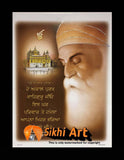 Guru Nanak Dev Ji Picture Frame 3 In Size - 12 X 10 - sikhiart