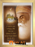 Guru Nanak Dev Ji Picture Frame 3 In Size - 12 X 10 - sikhiart