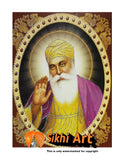 Guru Nanak Dev Ji Picture Frame In Size - 12 X 10 - sikhiart