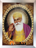 Guru Nanak Dev Ji Small Picture Frame Photo with frame in Size - 7 x 5