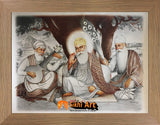 Guru Nanak Dev Ji With Bala Mardana Picture Frame In Size - 12 X 9