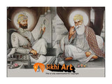 Guru Nanak Dev Ji With Guru Gobind Singh Ji In Size - 16 X 12