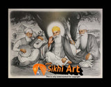 Guru Nanak With Bhai Bala And Bhai Mardana In Size - 12 X 8 - sikhiart