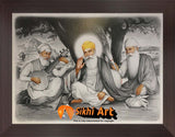 Guru Nanak With Bhai Bala And Bhai Mardana In Size - 12 X 8 - sikhiart