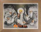 Guru Nanak With Bhai Bala And Bhai Mardana In Size - 12 X 8 - sikhiart