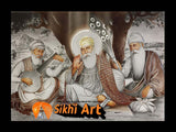 Guru Nanak With Bhai Bala And Bhai Mardana In Size - 16 X 12 - sikhiart