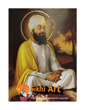 Guru Tegh Bahadur Ji Orignal Print Frame In Size - 12 X 9 - sikhiart