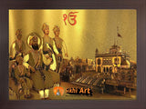 Guru Gobind Singh Ji And Chaar Sahibzaade In Harmandir Sahib Amritsar In Size - 16 X 12