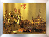 Guru Gobind Singh Ji And Chaar Sahibzaade In Harmandir Sahib Amritsar In Size - 16 X 12