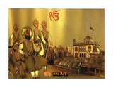 Guru Gobind Singh Ji And Chaar Sahibzaade In Harmandir Sahib Amritsar In Size - 16 X 12