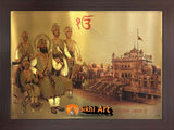 Guru Gobind Singh Ji And Chaar Sahibzaade In Harmandir Sahib In Size - 22 X 16