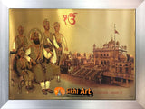 Guru Gobind Singh Ji And Chaar Sahibzaade In Harmandir Sahib In Size - 22 X 16