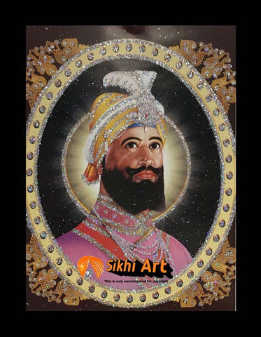 Guru Gobind Singh Ji Small Picture Frame Photo with frame 2 in Size - 7 x 5