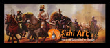 Guru Gobind Singh Ji With Khalsa Army In Size - 18 X 8