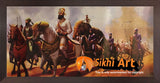 Guru Gobind Singh Ji With Khalsa Army In Size - 18 X 8