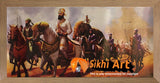 Guru Gobind Singh Ji With Khalsa Army In Size - 18 X 8