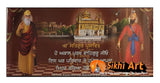 Guru Nanak Dev Ji And Guru Gobind Singh Ji In Golden Temple With Blessing In Size - 28 X 12