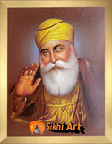 Guru Nanak Dev Ji Coloured Sketch picture frame 13.5” x 11”