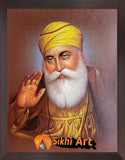 Guru Nanak Dev Ji Coloured Sketch picture frame 13.5” x 11”