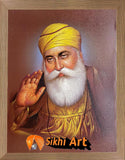 Guru Nanak Dev Ji Coloured Sketch picture frame 13.5” x 11”