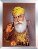 Guru Nanak Dev Ji Coloured Sketch picture frame 13.5” x 11”