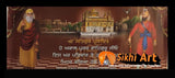 Guru Nanak Dev Ji And Guru Gobind Singh Ji In Golden Temple With Blessing In Size - 28 X 12