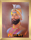 Guru Gobind Singh Ji Coloured sketch picture frame 13.5” x 11”