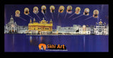 Harmandir Sahib Golden Temple Amritsar Punjab Evening Picture Photo Picture Framed - 40 X 20 - sikhiart