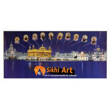 Harmandir Sahib Golden Temple Amritsar Punjab Evening Picture Photo Picture Framed - 40 X 20 - sikhiart
