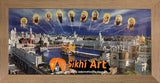 Harmandir Sahib Golden Temple Amritsar Punjab India With 10 Gurus Photo Picture Framed - 18 X 8 - sikhiart