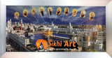 Harmandir Sahib Golden Temple Amritsar Punjab India With 10 Gurus Photo Picture Framed - 18 X 8 - sikhiart