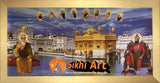 Harmandir Sahib Golden Temple Amritsar Punjab India With Sikh Gurus In Size - 28 X 13 - sikhiart