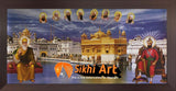 Harmandir Sahib Golden Temple Amritsar Punjab India With Sikh Gurus In Size - 28 X 13 - sikhiart