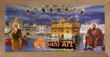 Harmandir Sahib Golden Temple Amritsar Punjab India With Sikh Gurus In Size - 28 X 13 - sikhiart