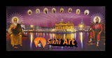 Harmandir Sahib Golden Temple Amritsar Punjab India With Sikh Gurus 2 In Size - 28 X 13 - sikhiart