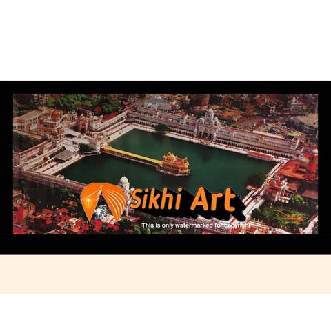 Harmandir Sahib Golden Temple Amritsar Punjab India Birds Eye View Photo Picture Framed - 28 X 13 - sikhiart