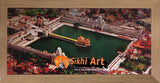 Harmandir Sahib Golden Temple Amritsar Punjab India Birds Eye View Photo Picture Framed - 28 X 13 - sikhiart