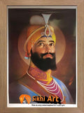 Large Guru Gobind Singh Ji Picture Frame In Size - 40 X 28