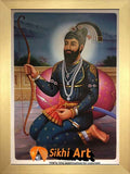Large Guru Gobind Singh Ji Picture Frame Original Print In Size - 40 X 29