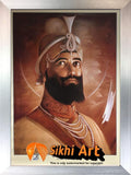 Large Guru Gobind Singh Ji Picture Frame Sepia Print In Size - 40 X 29